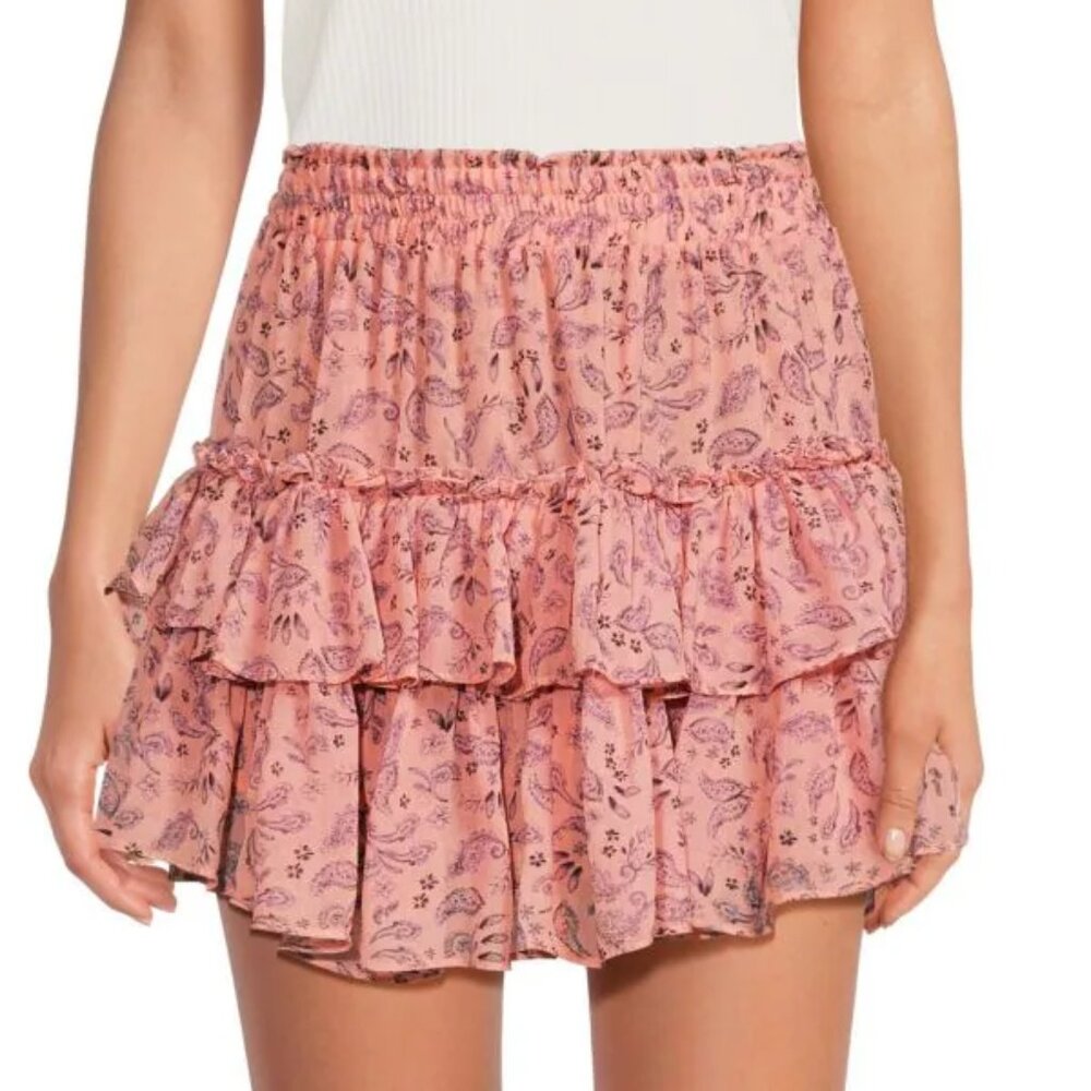Misa Los Angeles Nahla skirt in Rose Paisley, XS, NWT
